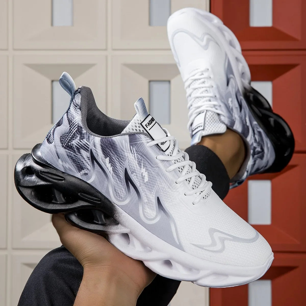 Couple Running Shoes Men Women Lightweight Mesh Breathable Comfortable Flat Soft Tennis Shoes