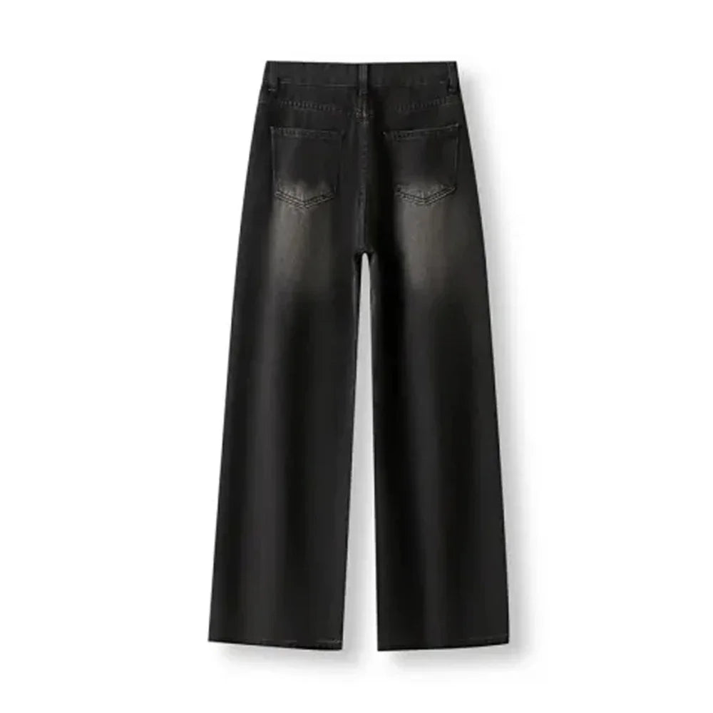 Pear-shaped Loose-fit Straight-leg Bell Bottoms Trousers