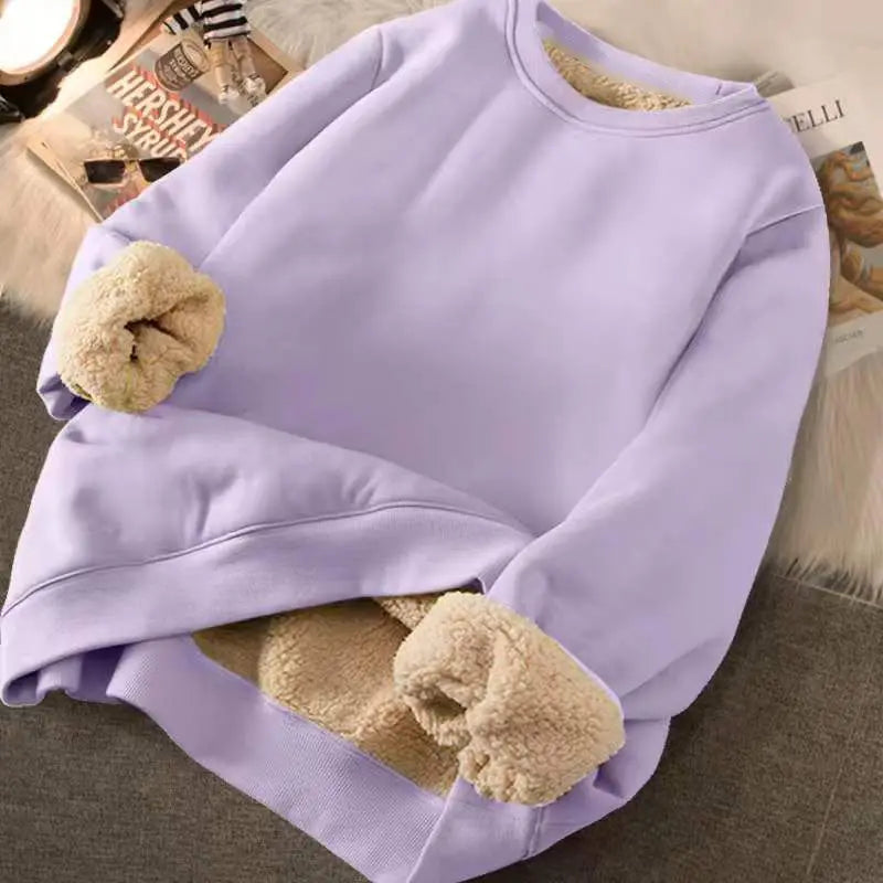 Warm Fleece Lined Pullover Sweater