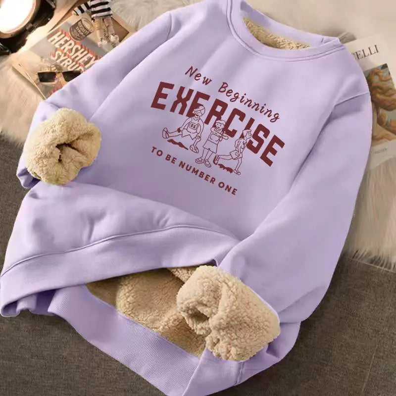 Warm Fleece Lined Pullover Sweater