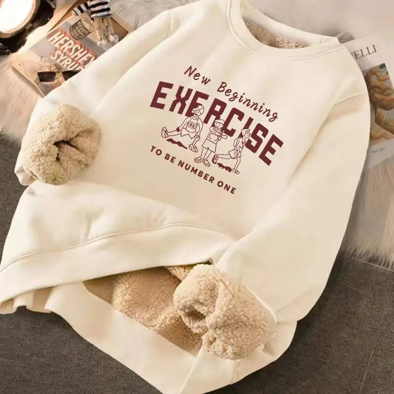 Warm Fleece Lined Pullover Sweater