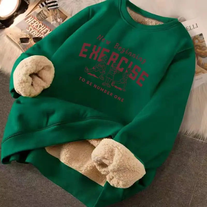 Warm Fleece Lined Pullover Sweater