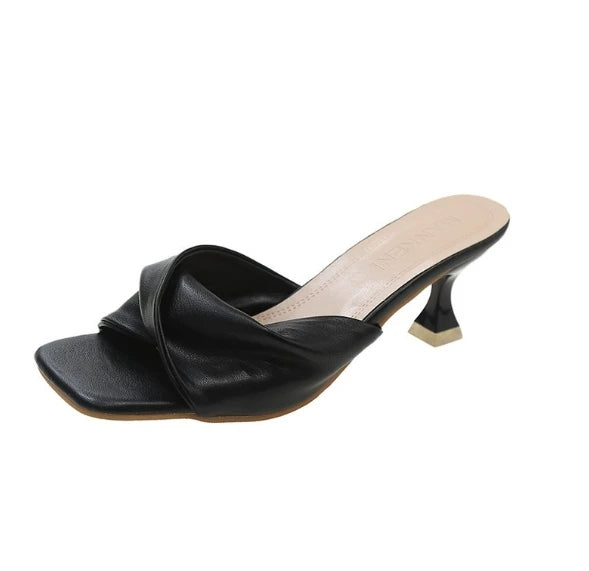 Fashion Mixed Color Slip On Slides Summer Party Stripper Sandal Shoes