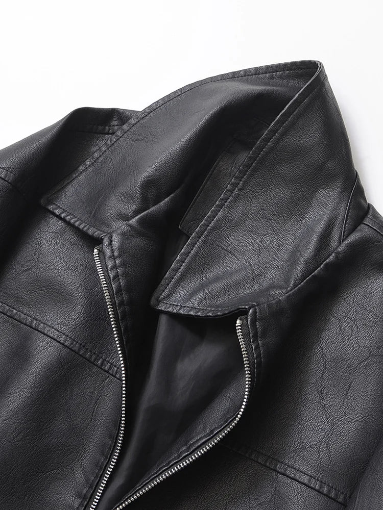 Women Zipper Vintage  Coat