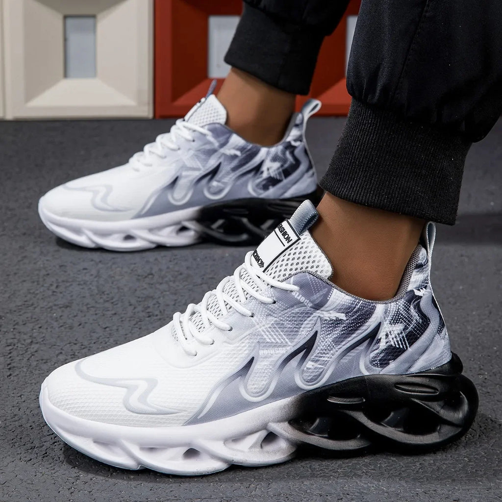 Couple Running Shoes Men Women Lightweight Mesh Breathable Comfortable Flat Soft Tennis Shoes