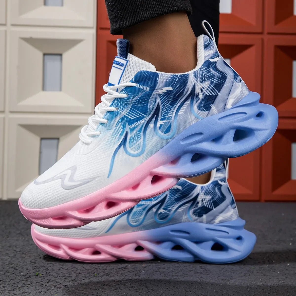 Couple Running Shoes Men Women Lightweight Mesh Breathable Comfortable Flat Soft Tennis Shoes