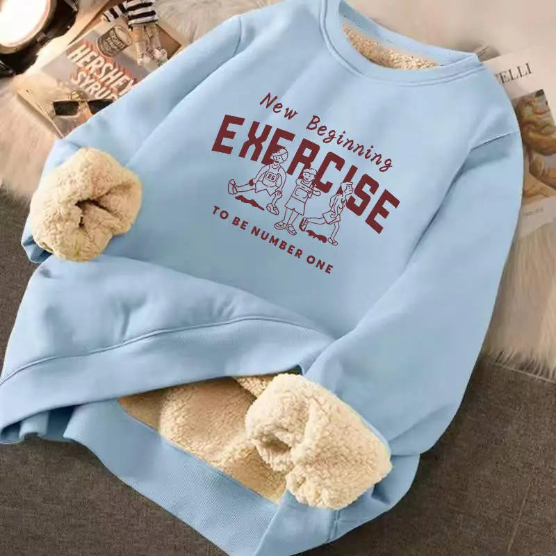 Warm Fleece Lined Pullover Sweater