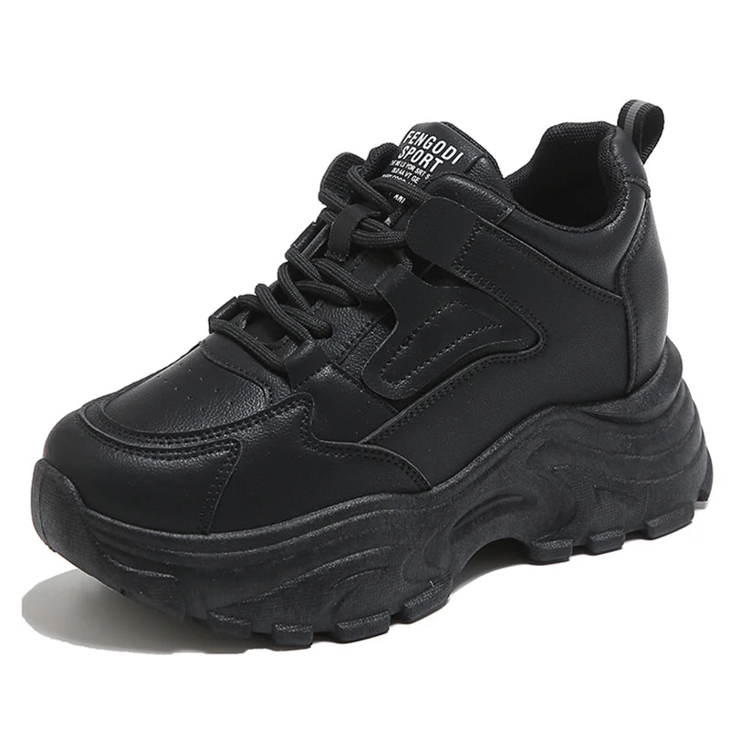 Women's Sneakers Lace-Up Thick Bottom Vulcanize Shoes
