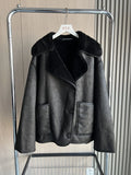 Fall/Winter New Arrival Women's Double-Sided Collar Oversized Long-Sleeve Jacket