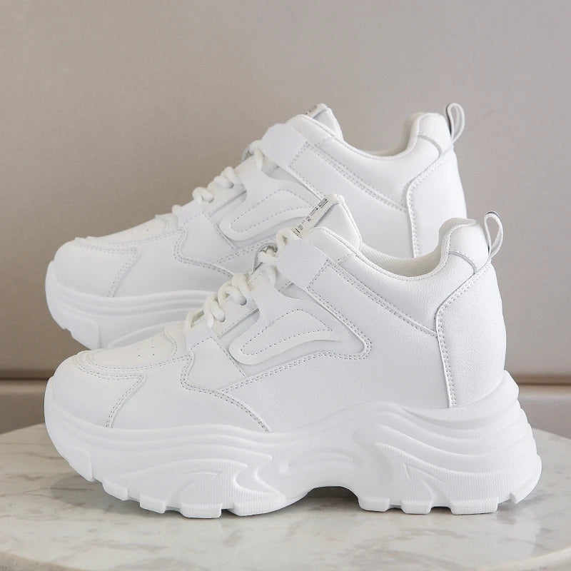 Women's Sneakers Lace-Up Thick Bottom Vulcanize Shoes