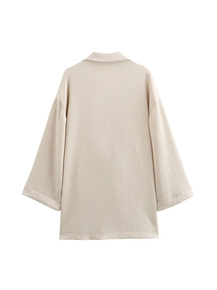 Women Casual Blazer Coat Pants Set