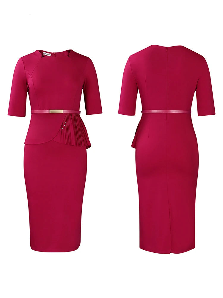 Office Lady Mid Dresses