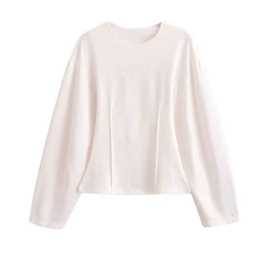 2-Piece Set Double-Sided Fabric Round Neck Casual Wear