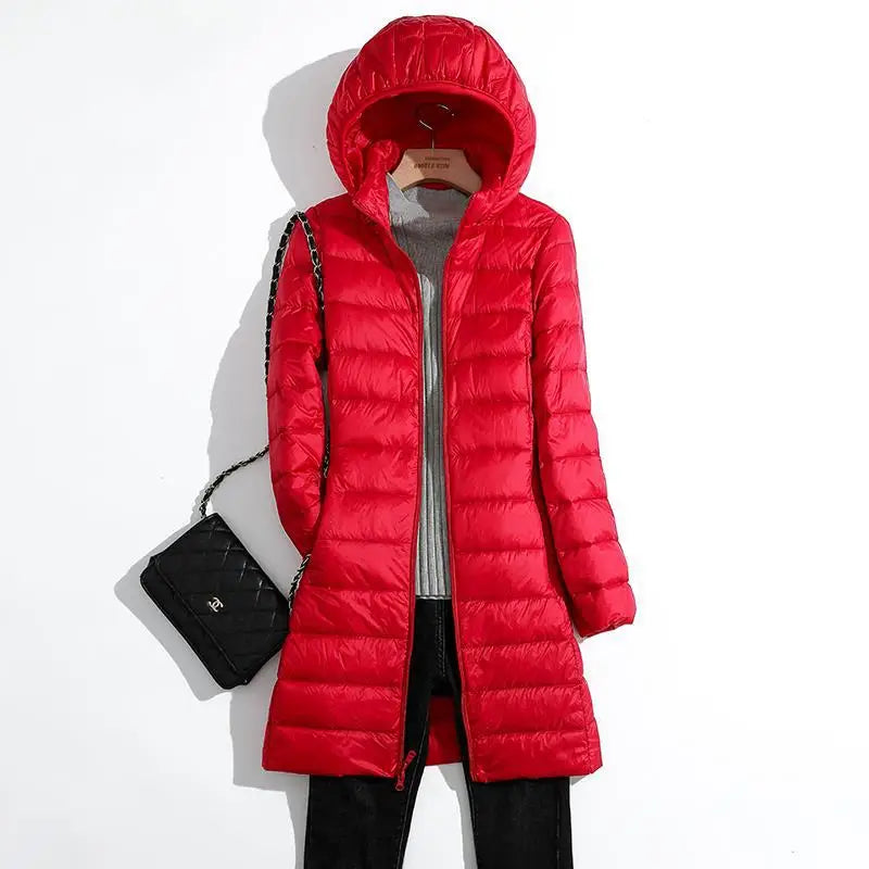 Winter Ultra Lightweight Packable Long Puffer Jacket