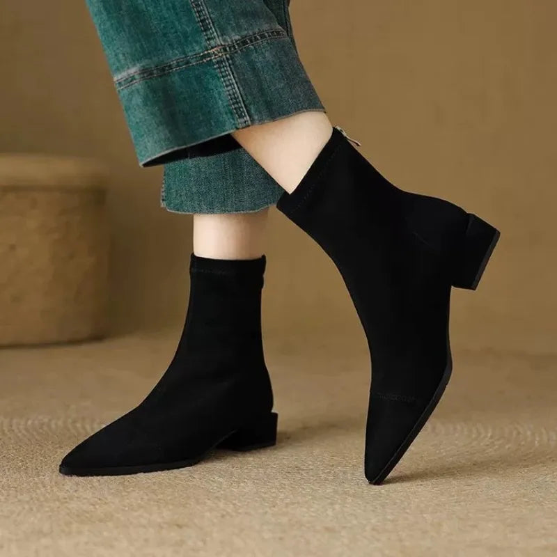 Women Zipper Boots