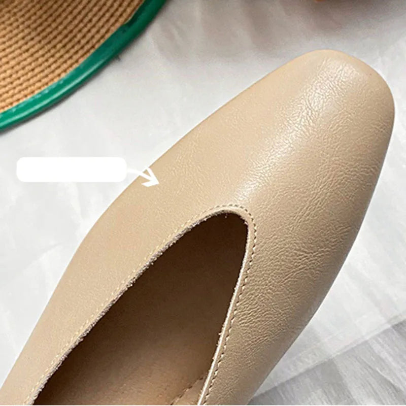 Casual Flats Female Retro Shoes Low Heeled Soft Soled
