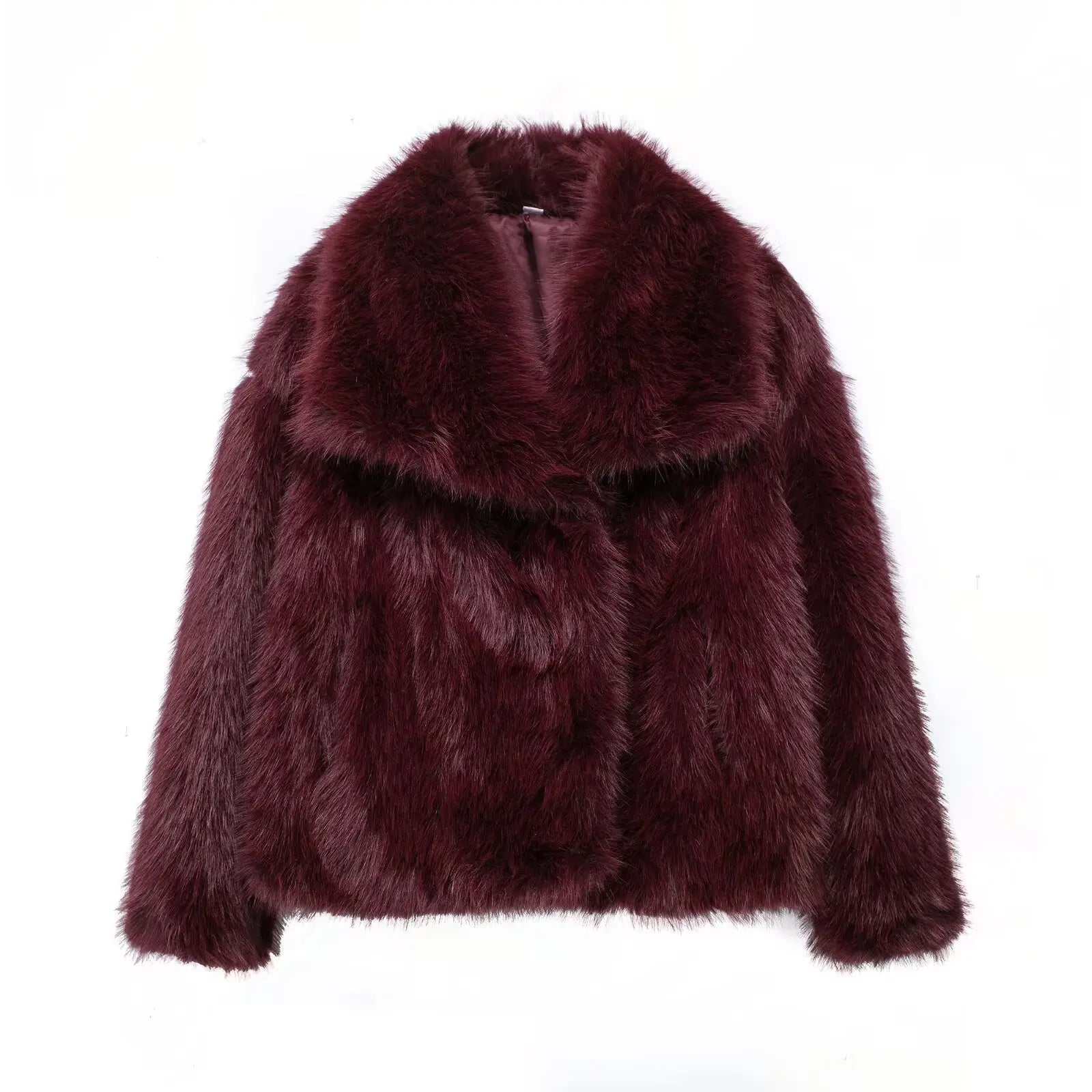 Women Fashion Cropped Fur Jacket Coat