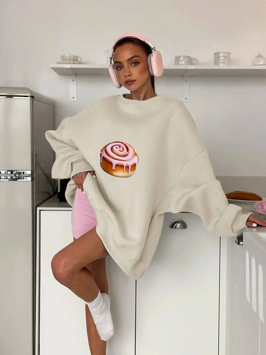 Long Sleeve O-neck Pullover Hoodie