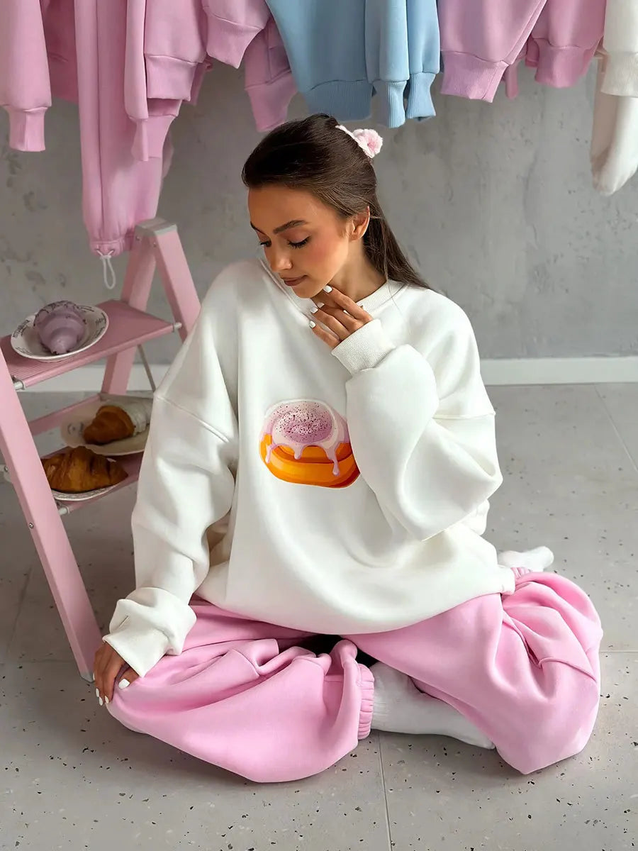 Long Sleeve O-neck Pullover Hoodie