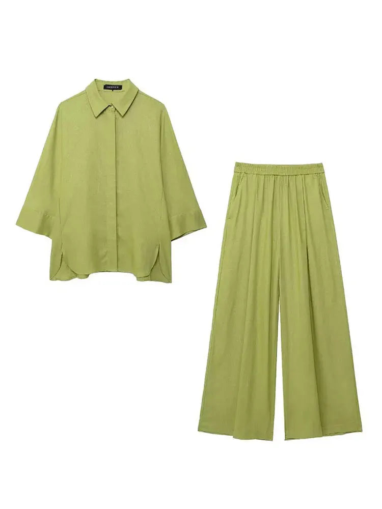 2 Piece Pocket Folds Decorate Casual Wear