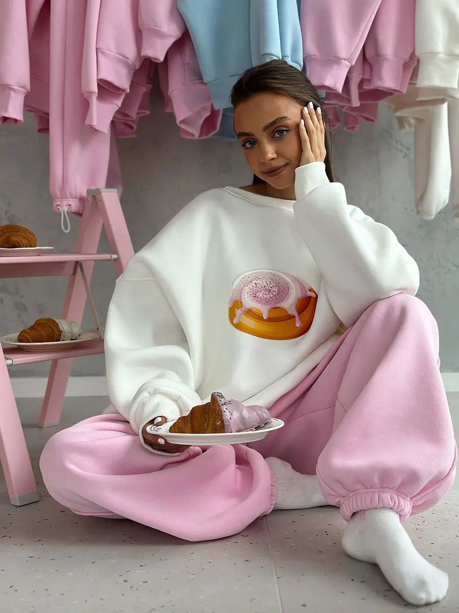 Long Sleeve O-neck Pullover Hoodie