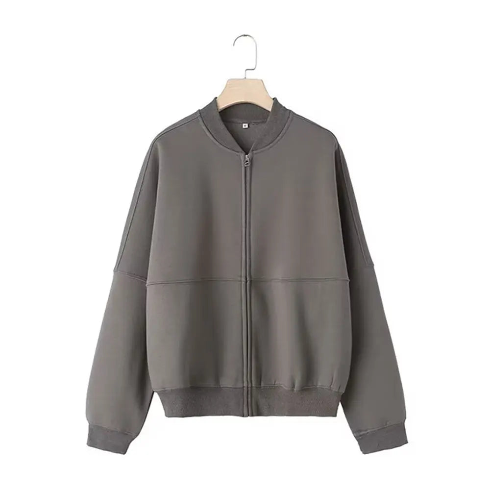 2-Piece Retro Solid Color Street Wear