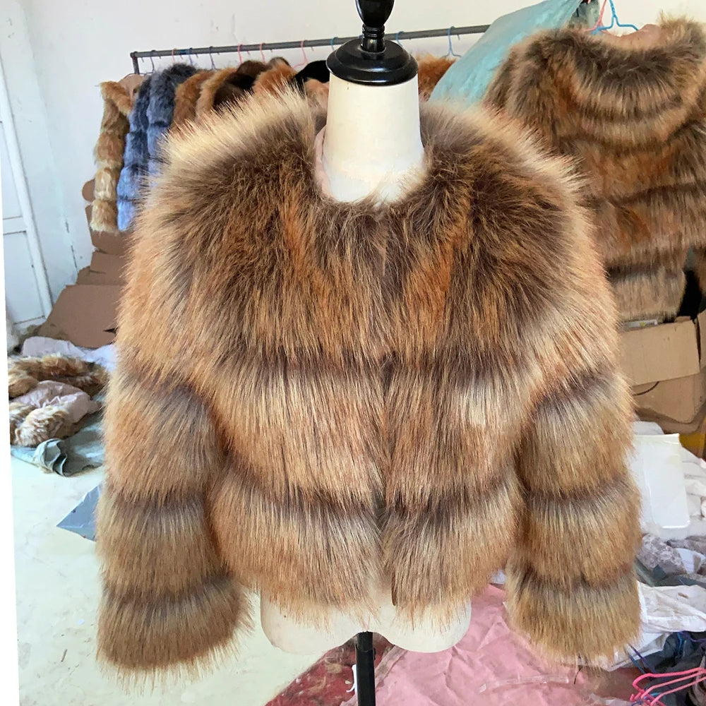 HOOOFUR Faux Fur Coat Women's Jacket