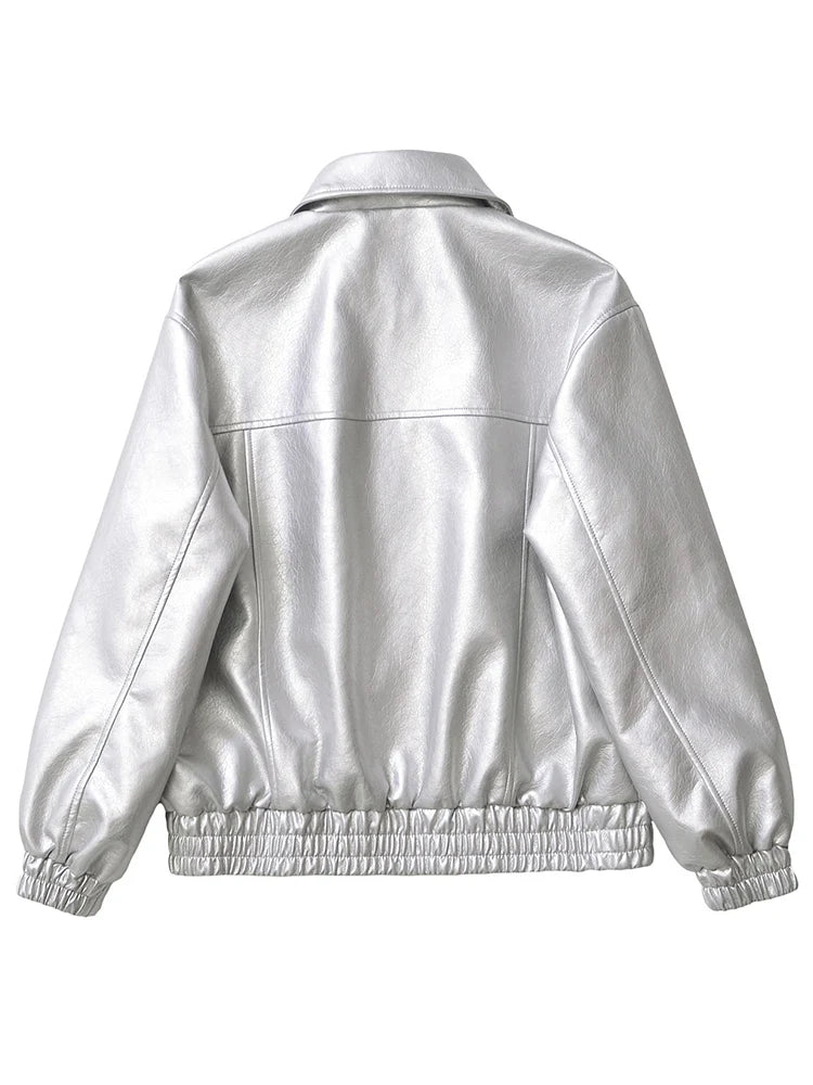 Women Zipper Vintage  Coat