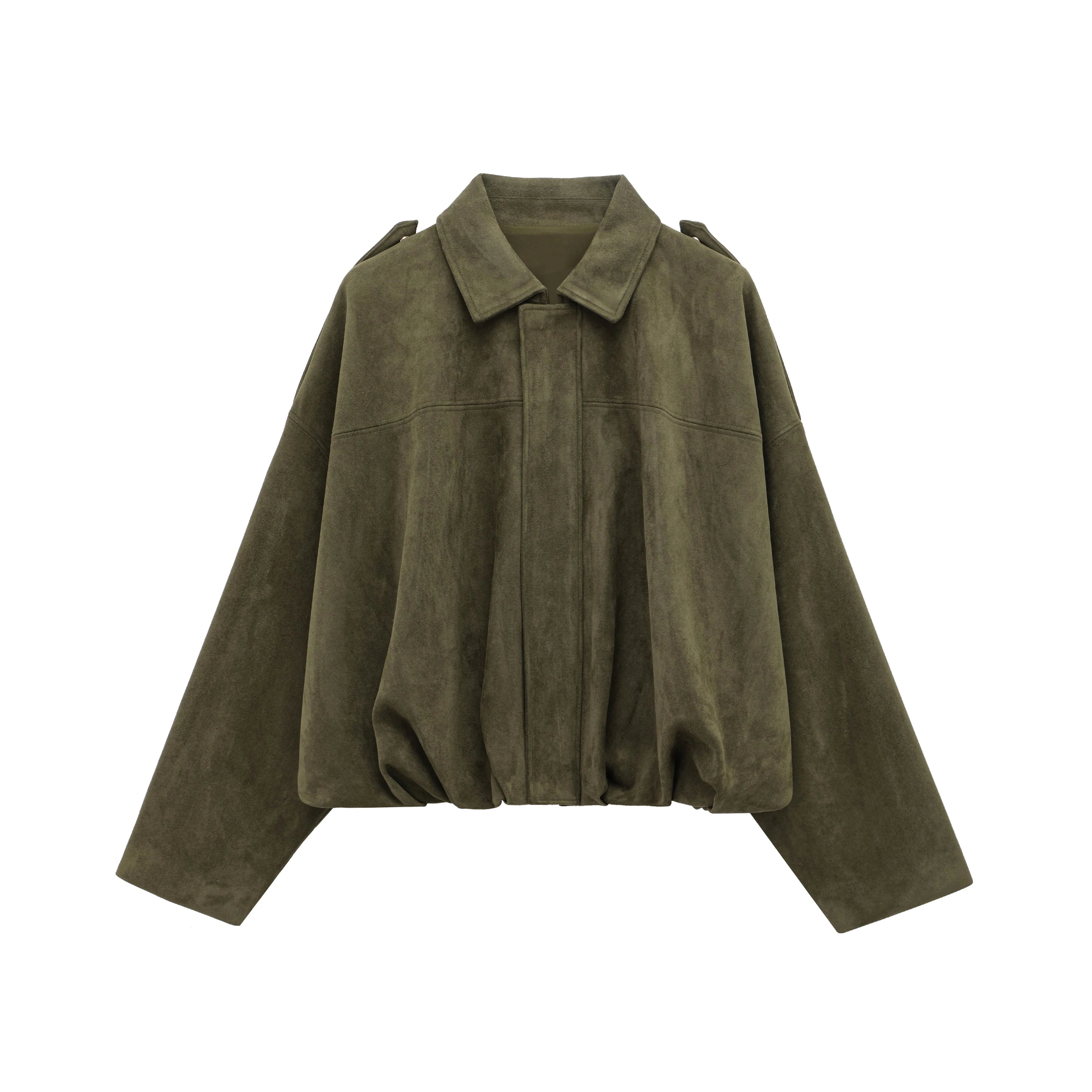 Women Brown Green Jacket