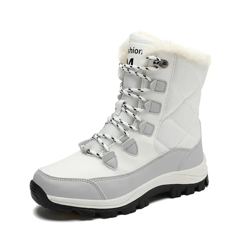 Winter Thickened Mid-Calf Fleece Lined Snow Boots