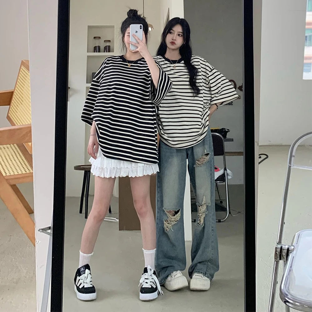 American Retro Hole-punched Denim Jean