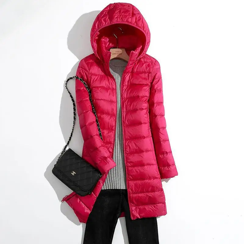 Winter Ultra Lightweight Packable Long Puffer Jacket
