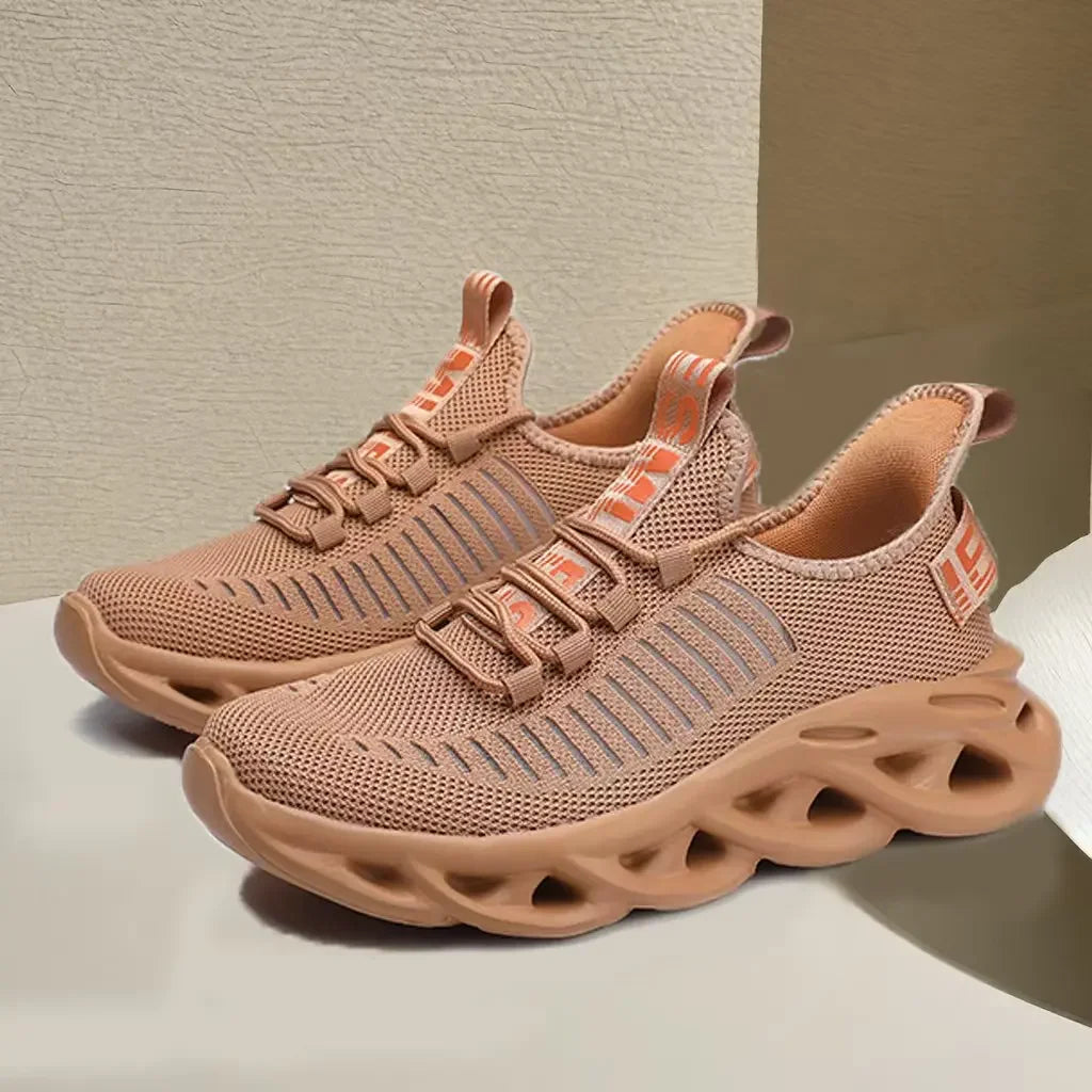 Mesh Tennis Sports Running Walking Outdoor Red Flying Weave Women Slip-on Gym Shoes