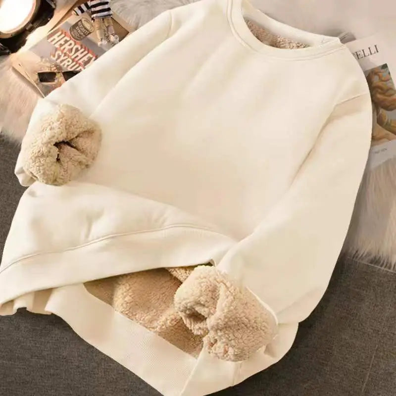 Warm Fleece Lined Pullover Sweater