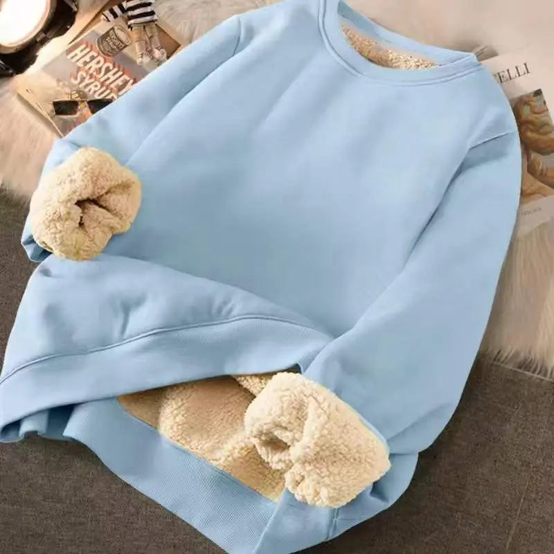 Warm Fleece Lined Pullover Sweater